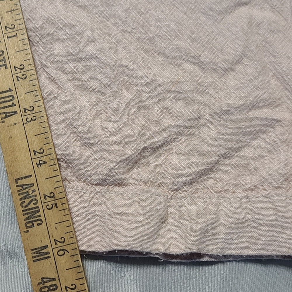 Old Navy Linen Blend Pants Womens S Beige High Rise Straight Comfort Waistband - Picture 5 of 9